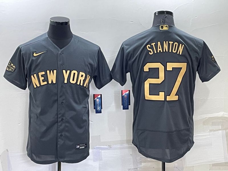 Men New York Yankees #27 Stanton Grey 2022 All Star Elite Nike MLB Jerseys